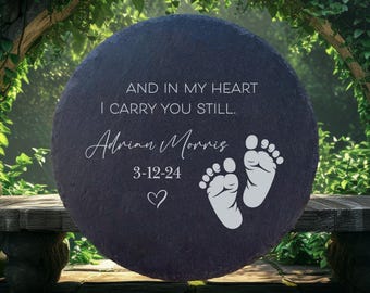 Loss of Baby Sympathy Gift, Personalized Memorial Stone with Name & Date, Remembrance Grieving Gift, Stillbirth Miscarriage Angel Keepsake