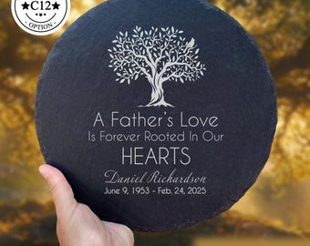 Personalized Slate Memorial Stone: Laser-Etched Remembrance Plaque