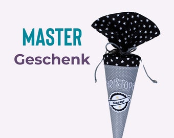 Geschenk Masterabschluss // Geschenk Master // Schultüte Master Stempel