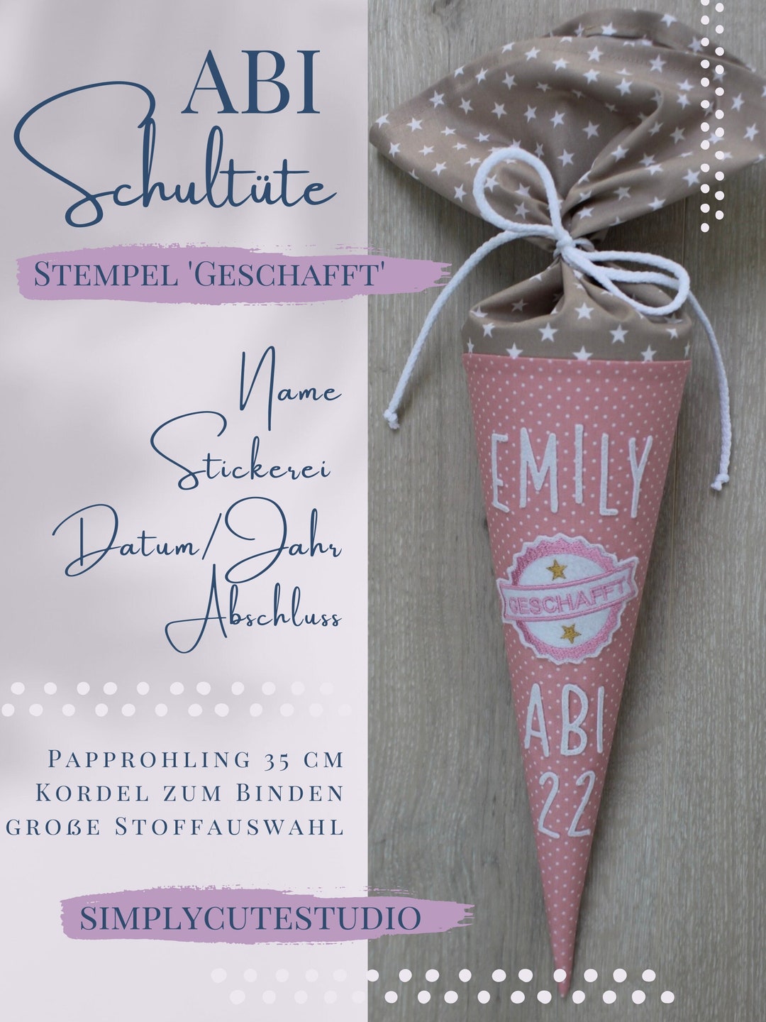 Was Schenkt Man Zum Bestandenen Abitur Abitur Geschenk Schultüte Geschafft - Etsy