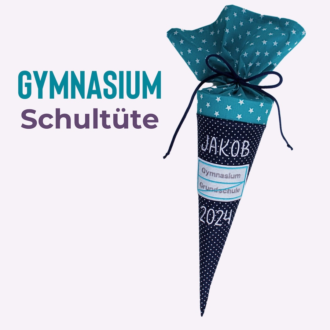 Lila Schultüte In Bleistift-Form - 41cm Für Einschulung & 5. Klasse