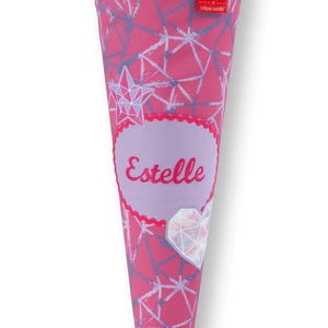 Schultüte lizensiert durch Step by Step I Star Stella I Bestickt mit Wunschnamen I Stoffschultüte mit Stern und Herz I Schultüte Mädchen I