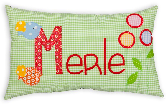 Crepes Suzette Pillow With Names Flowers Name Pillows For Etsy