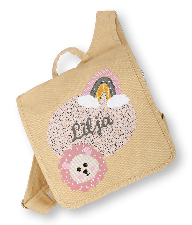 Kindergartentasche mit Namen, Kinderrucksack mit Namen, Kindergartentasche lila Bild 1