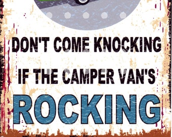 When the Caravans Rocking Don/'t Come Knocking Motorhome Hanging Window Sign Gift