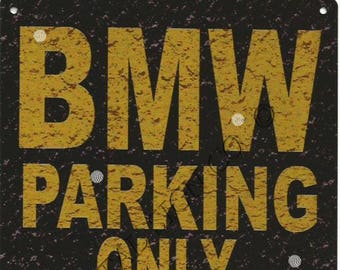 BMW  classic car parking sign shed garage games room man cave metal tin wall sign bar pub