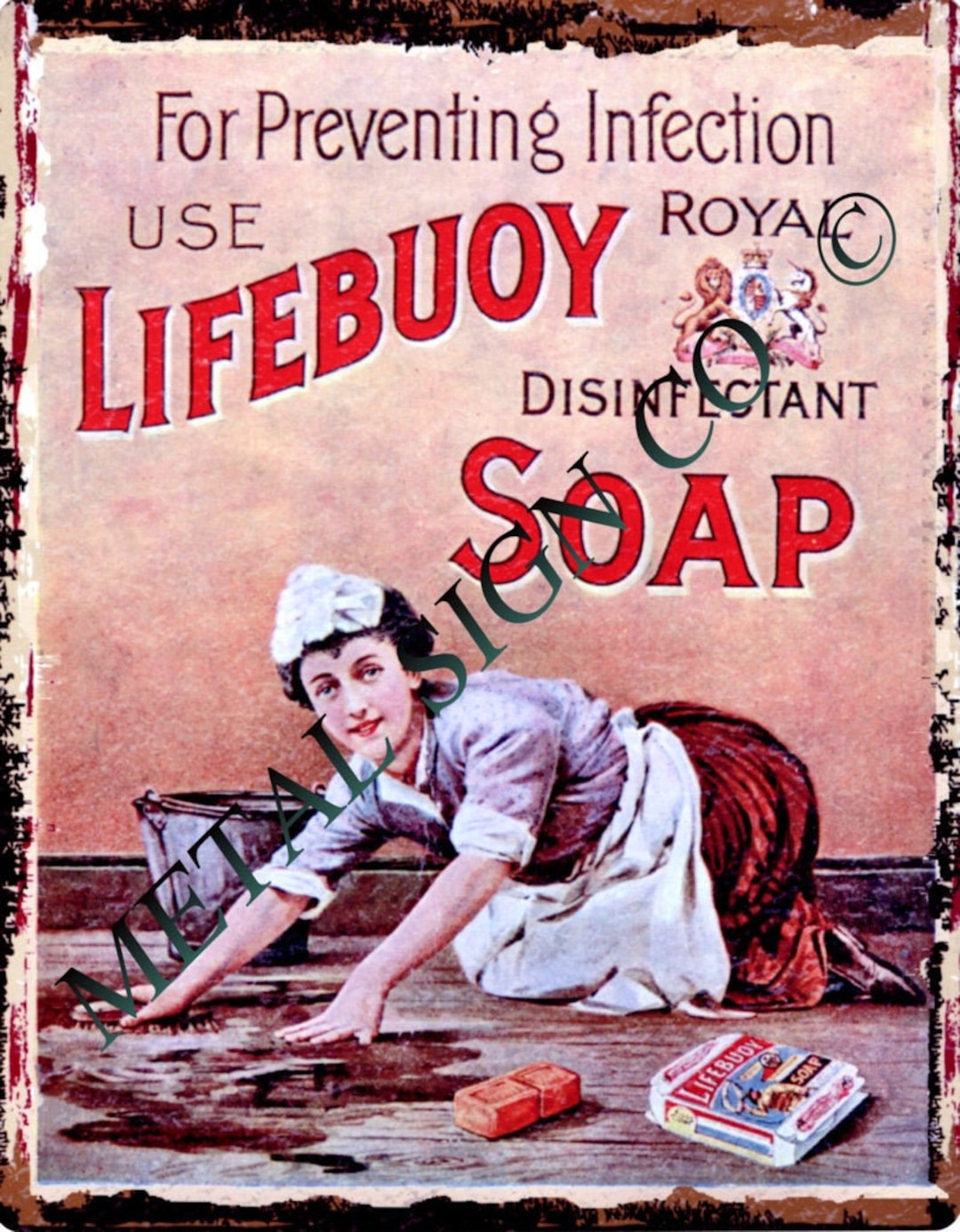 Lifebuoy Soap Metal Wall Sign Bathroom vintage pub garden garage Shed tea Room Office Shop Wall Art Shop Cafe Garage Toilet Bath Bar Art Etsy