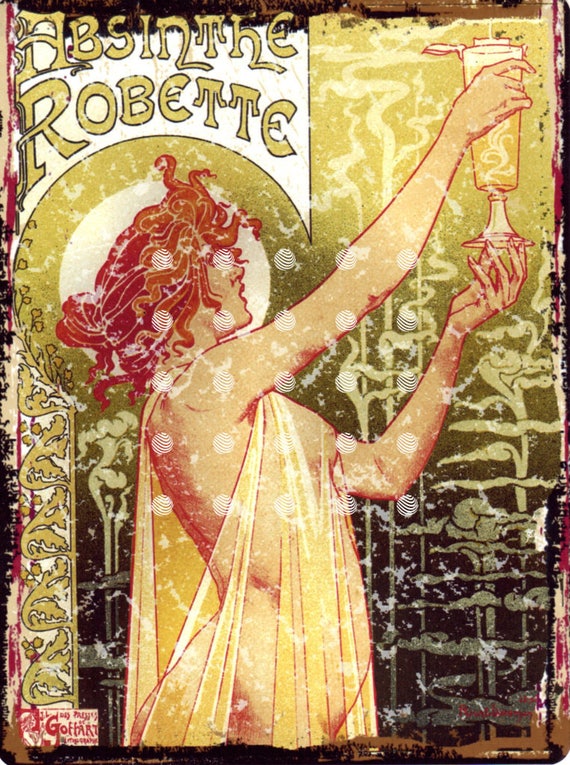 Absinthe robette Classic french adverting art deco retro