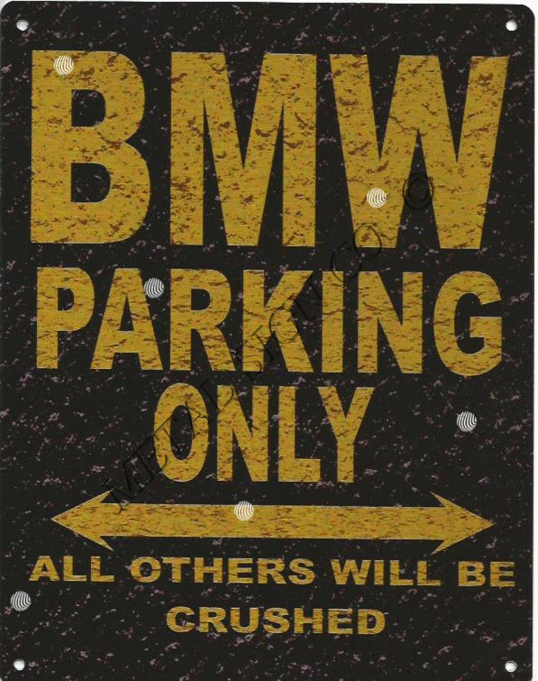 BMW Parking Only Metal Sign: Retro Man Cave Decor - Etsy
