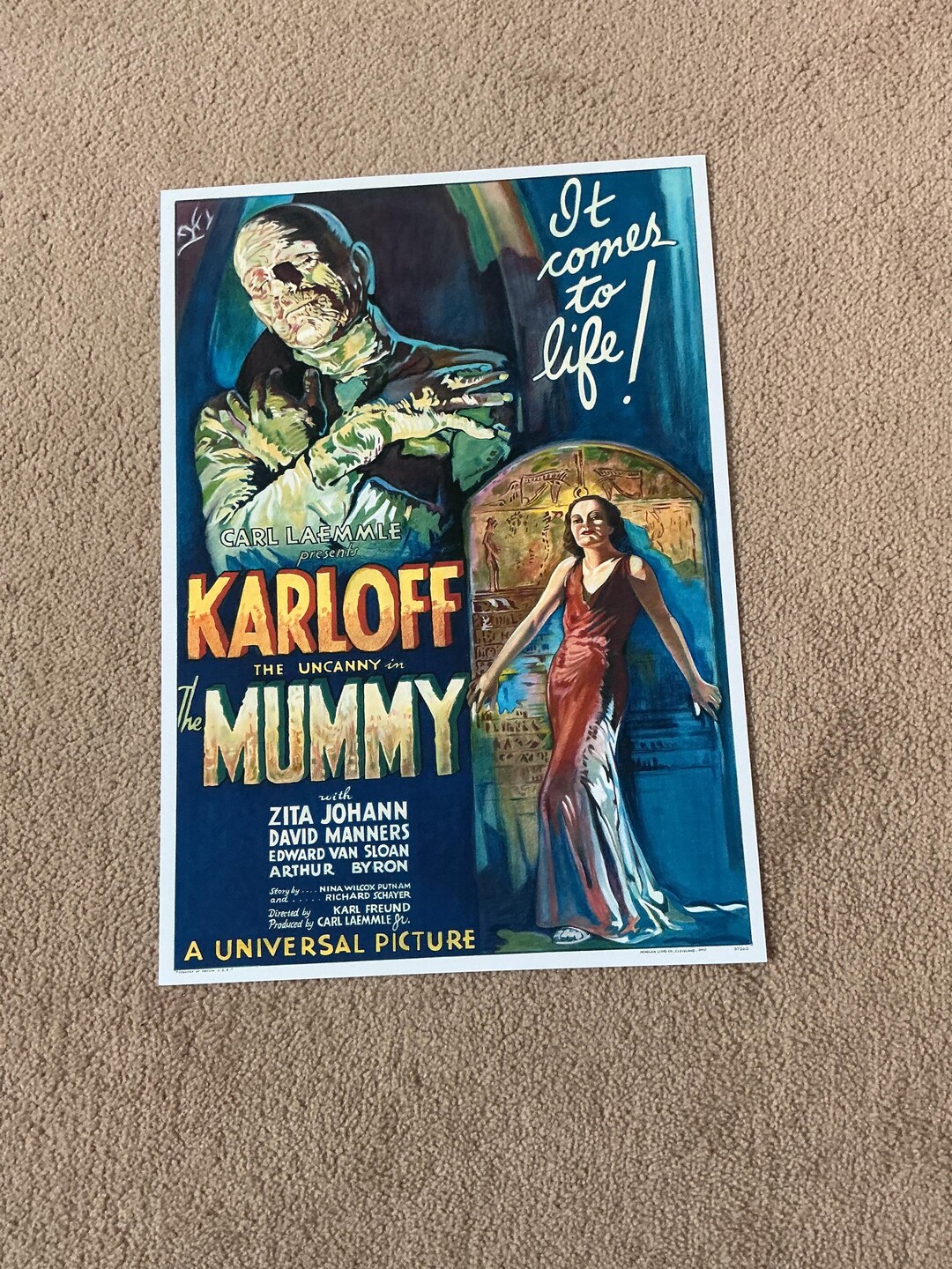 The Mummy Boris Karloff Movie A3 Print Vintage Classic Horror Film ...