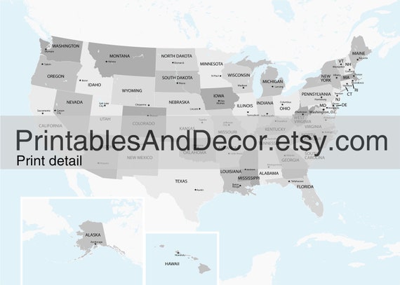 printable usa map of states