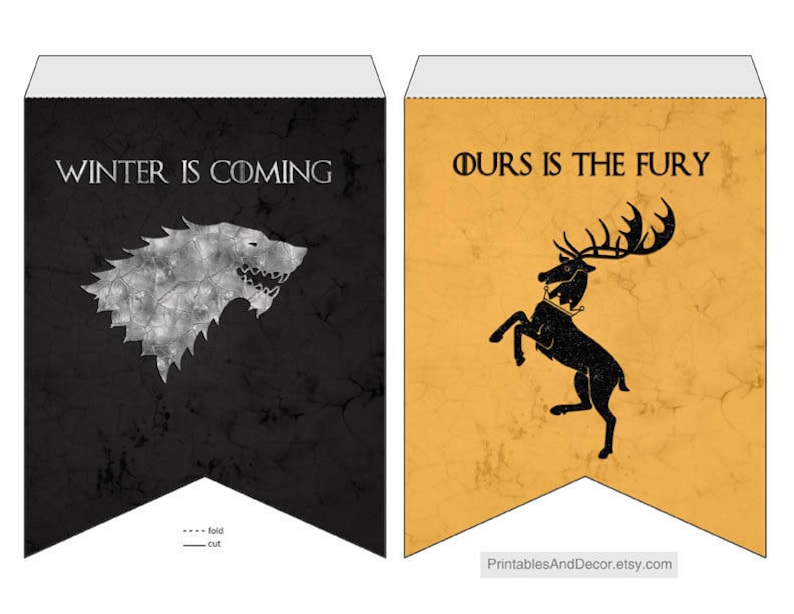 Game of Thrones Banner Printable Editable Invitations Full | Etsy