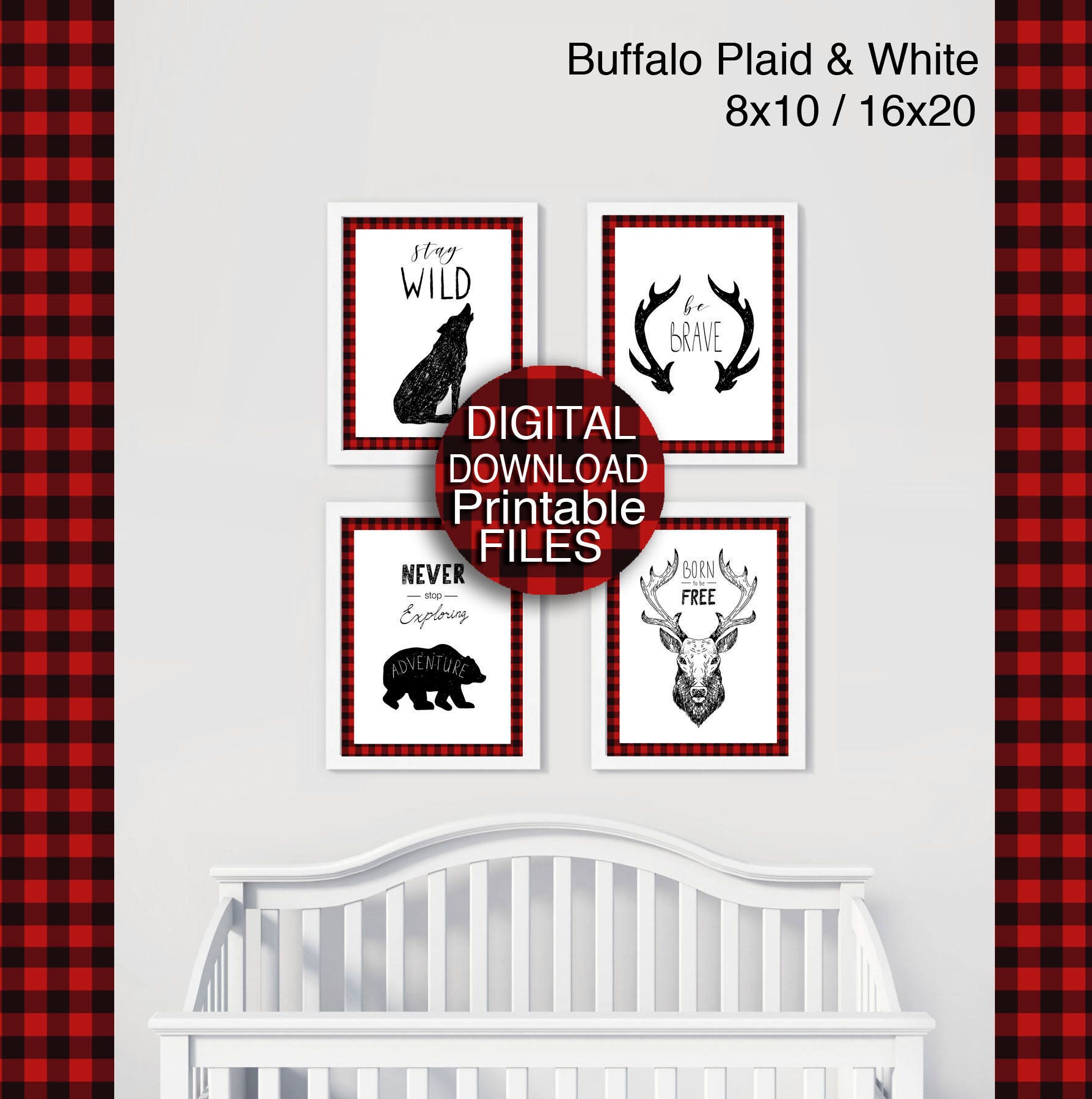 buffalo plaid nursery set