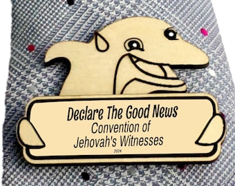 Declare The Good News 2024 JW Wood Pins,Convention Lapel pin Badges 2024 Buttons Tie Tack Pin,  Proclamemos Las Buenas Noticias  Asamblea