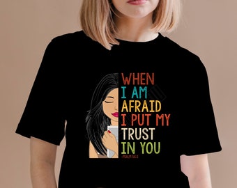 JW 2024 Year Text T-shirt, Psalm 56:3, JW Service Year Text, When I am afraid I trust in you, camiseta, Texto del año salmo tees,tops,jw.org