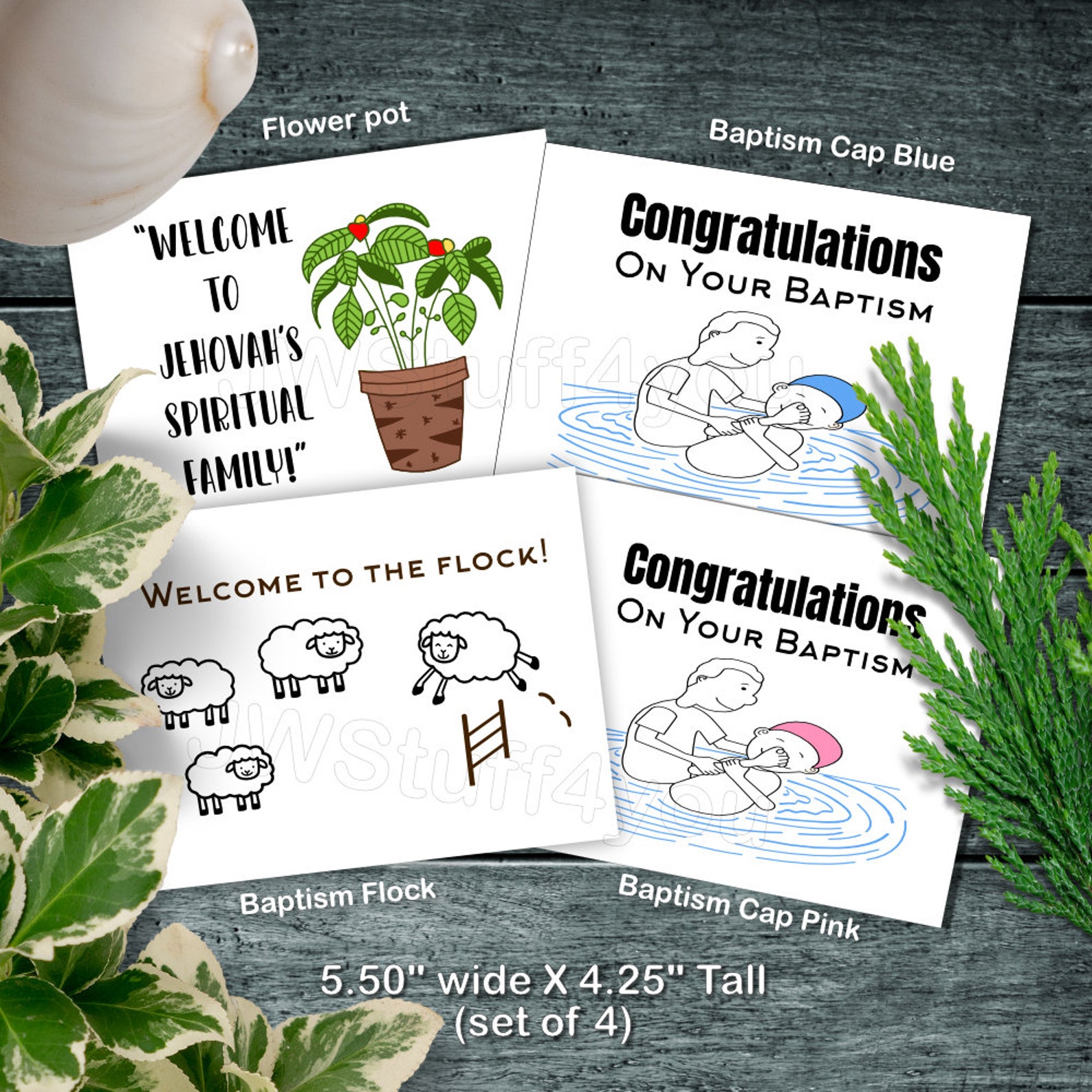 JW Baptism Cards Jw Greeting Cards Baptism Greeting Card Etsy UK