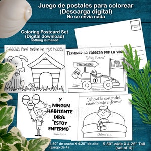 Hiszpańska pocztówka JW Kids | Pobieranie cyfrowe | Poczta JW Kids | Pobierz cyfrowo | pocztowy do kolorowania | jw kids coloring | Do druku | nr 2