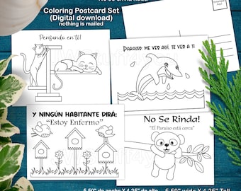 Spanish JW Kids Postcard | Digital Download | Postal JW Kids | Descarga Digital | postal para colorear | jw kids coloring | Printable | sno1
