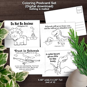 JW Kids Postkarte | DIGITALER DOWNLOAD | Ermutigung Blankokarten | Kinder Grußkarte | jehowa jw kind geschenk| jw kind färben | Druckbar