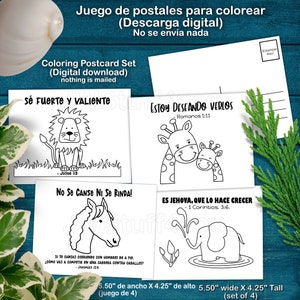 Postal JW Kids en Español / Descarga Digital / Postal JW Kids / Descarga Digital / postal para colorear / jw kids coloring / Imprimible / sno3