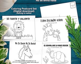 Spanish JW Kids Postcard | Digital Download | Postal JW Kids | Descarga Digital | postal para colorear | jw kids coloring | Printable | sno3