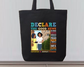 JW Tote Bag | Declare The Good News Totebag | 2024 JW Convention Gifts | Gifts For Sisters  | Proclamemos Las Buenas Noticias | jw.org AG02