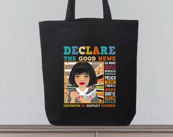 JW Tote Bag | Declare The Good News Totebag | 2024 JW Convention Gifts | Gifts For Sisters  | Proclamemos Las Buenas Noticias | jw.org CG01