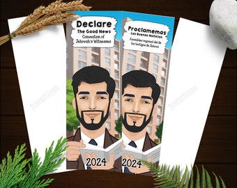 2024 JW Convention Gifts Declare The Good News Bookmark | JW Men Bookmark | Proclamemos Las Buenas Noticias | jw.org CMN02