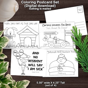 JW caçoa o cartão postal | DOWNLOAD DIGITAL | cartões em branco | cartão dos miúdos | crianças de Jeová | presente infantil jw | jw garoto | jw criança para colorir | Imprimível