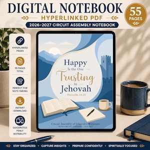 2026-2027 Circuit Assembly Notebook, Happy Is the One Trusting in Jehovah, Circuit Overseer, Hyperlinked PDF, Digital Download