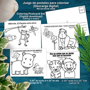 Hiszpańska pocztówka JW Kids | Pobieranie cyfrowe | Poczta JW Kids | Pobierz cyfrowo | postal para colorear | jw kids coloring | Do druku | sno4