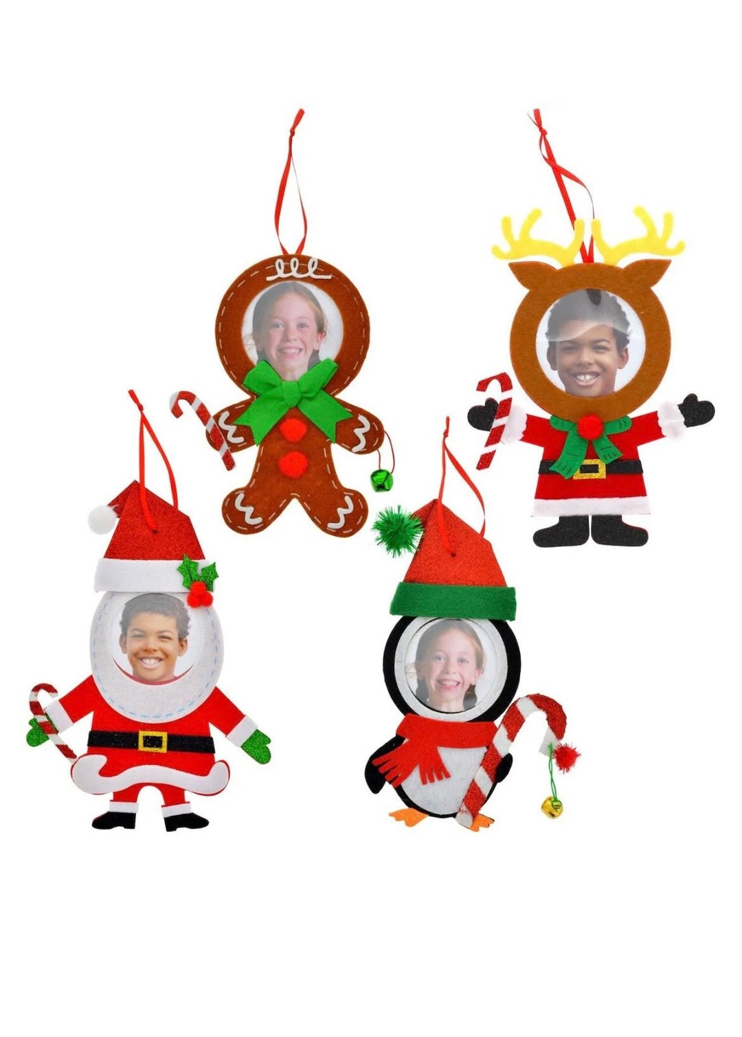 Picture Frame Christmas Tree Ornaments/gingerbread Man Picture Etsy