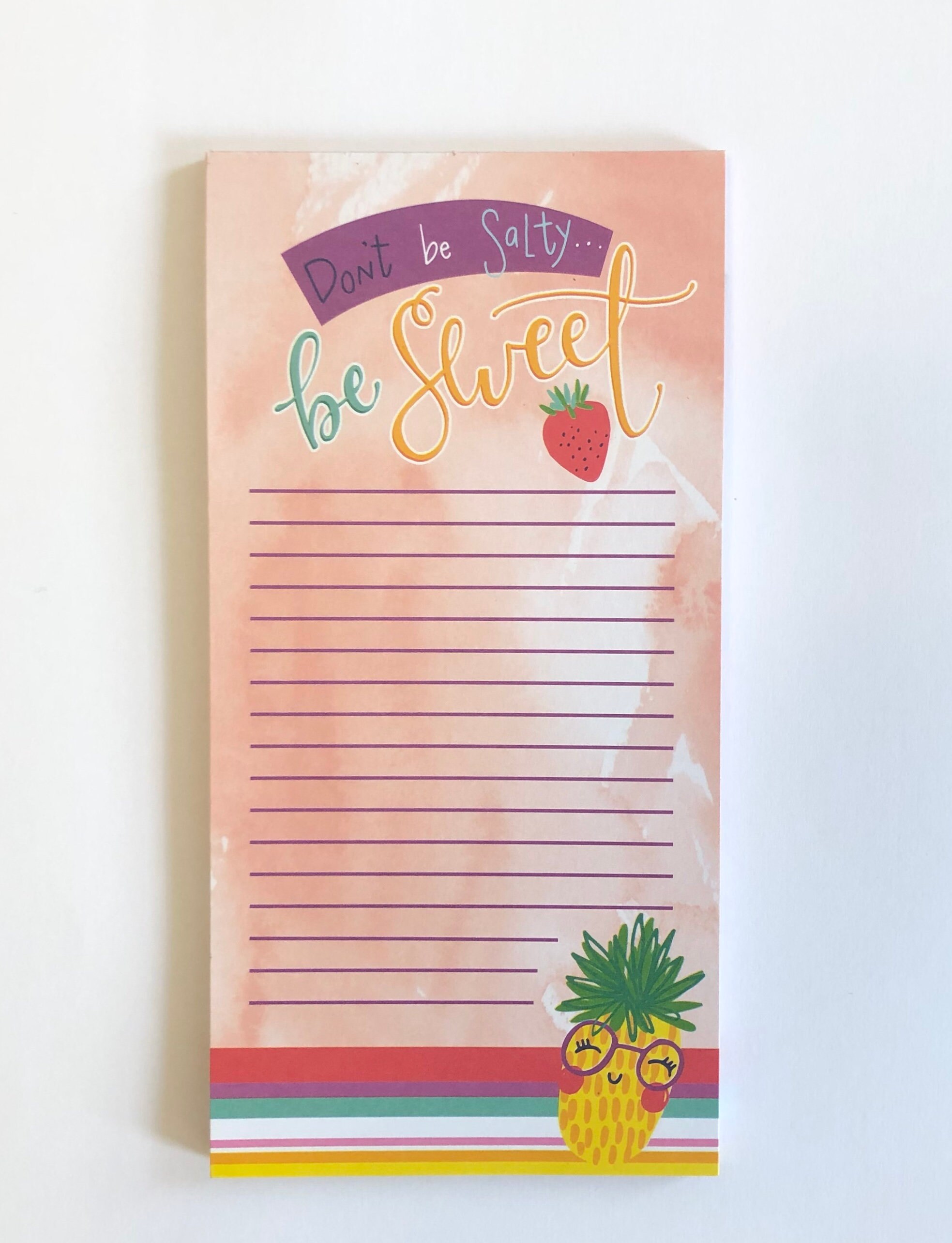 Cute Notepad Peach Notepad Pineapple Notepad Etsy