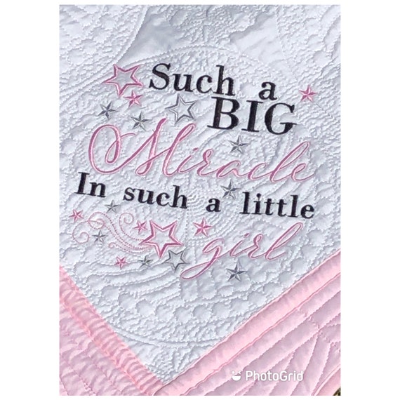 Pink Heirloom Baby Quilt, Embroidered Baby Blanket, Gift For Baby, Baby Blanket, Embroidered Quilt for baby