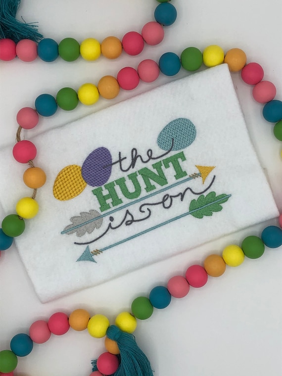 The Hunt is On Easter Shirt, Easter Embroidered Shirt, Kids Easter Shirt