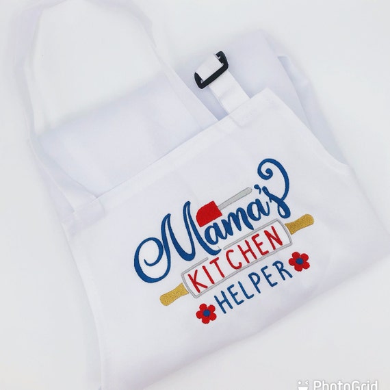 Mama’s Kitchen Helper Apron, Childs Personalized Apron, Perfect Child Gift,