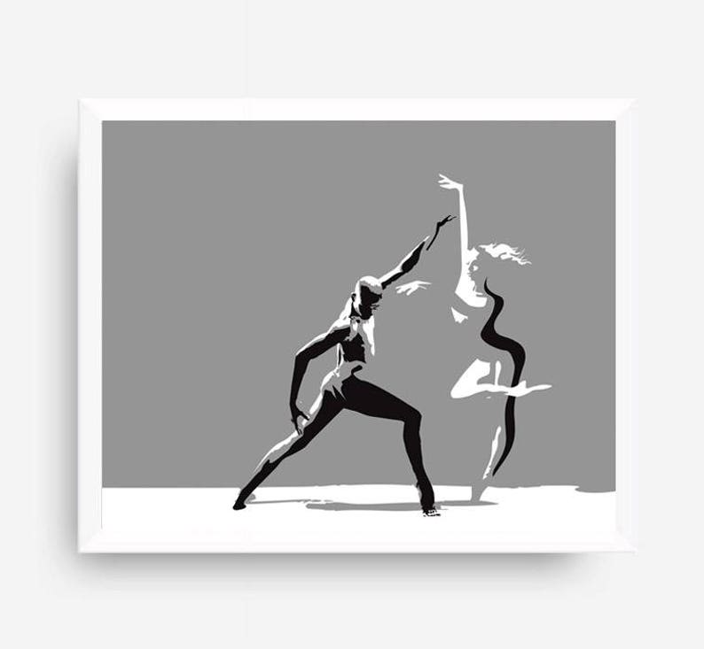 Dancers Art Print Modern Dance Poster Ballet Dance Art Etsy