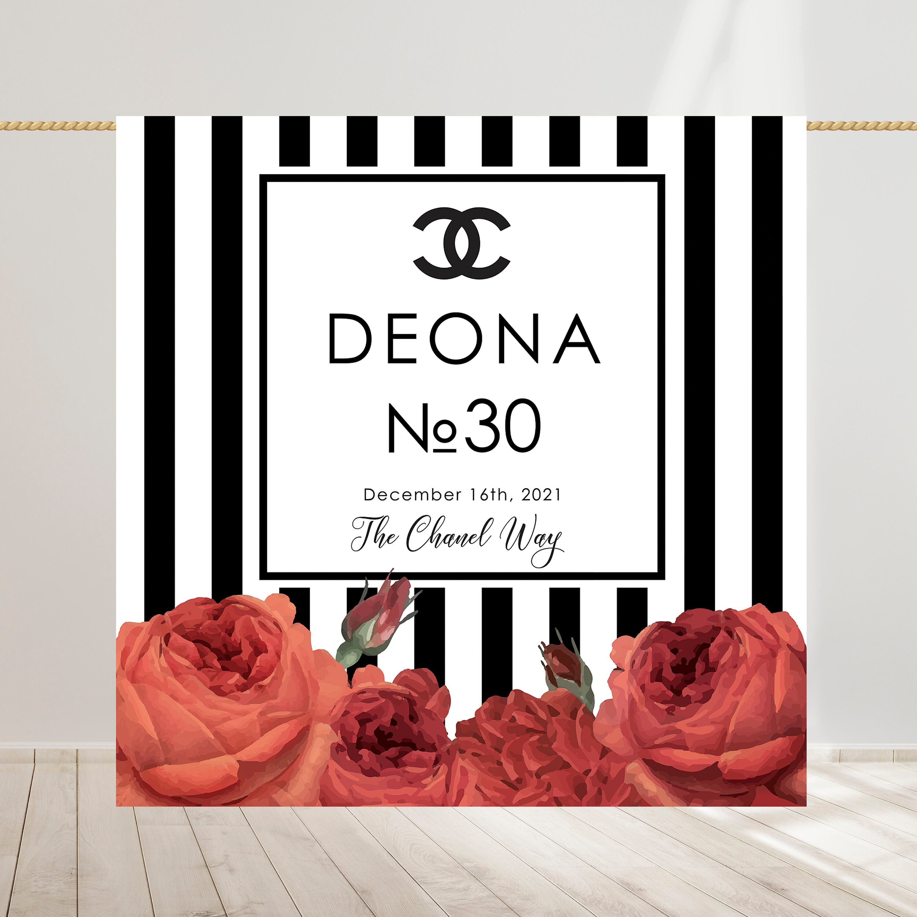 Designer Inspired Bridal Shower Personalized Custom Backdrop Etsy