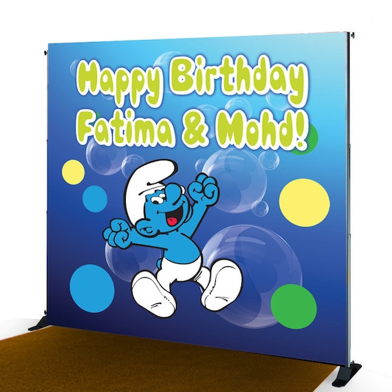 Personalized//Customized The Smurfs Name Poster Wall Art Decoration Banner
