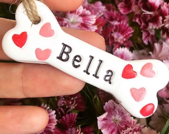 Personalised Bone Clay Tag / Decoration - pet, dog, treats.