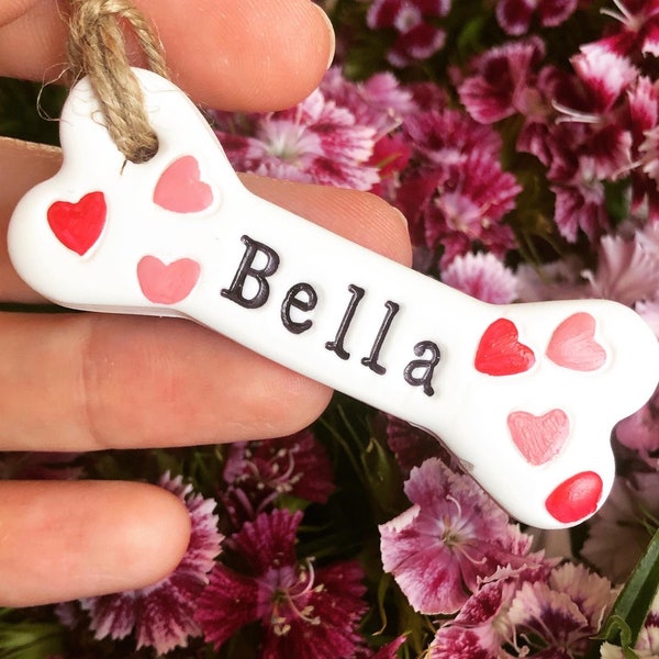 Personalised Bone Clay Tag / Decoration - pet, dog, treats.