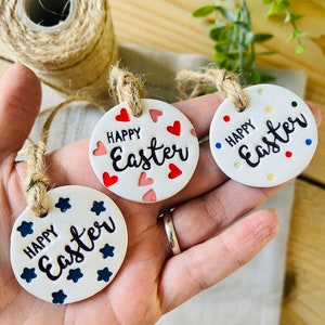 Handmade Easter Decoration / ornament spring, hearts, love, personalised, gift, Easter tree. image 1