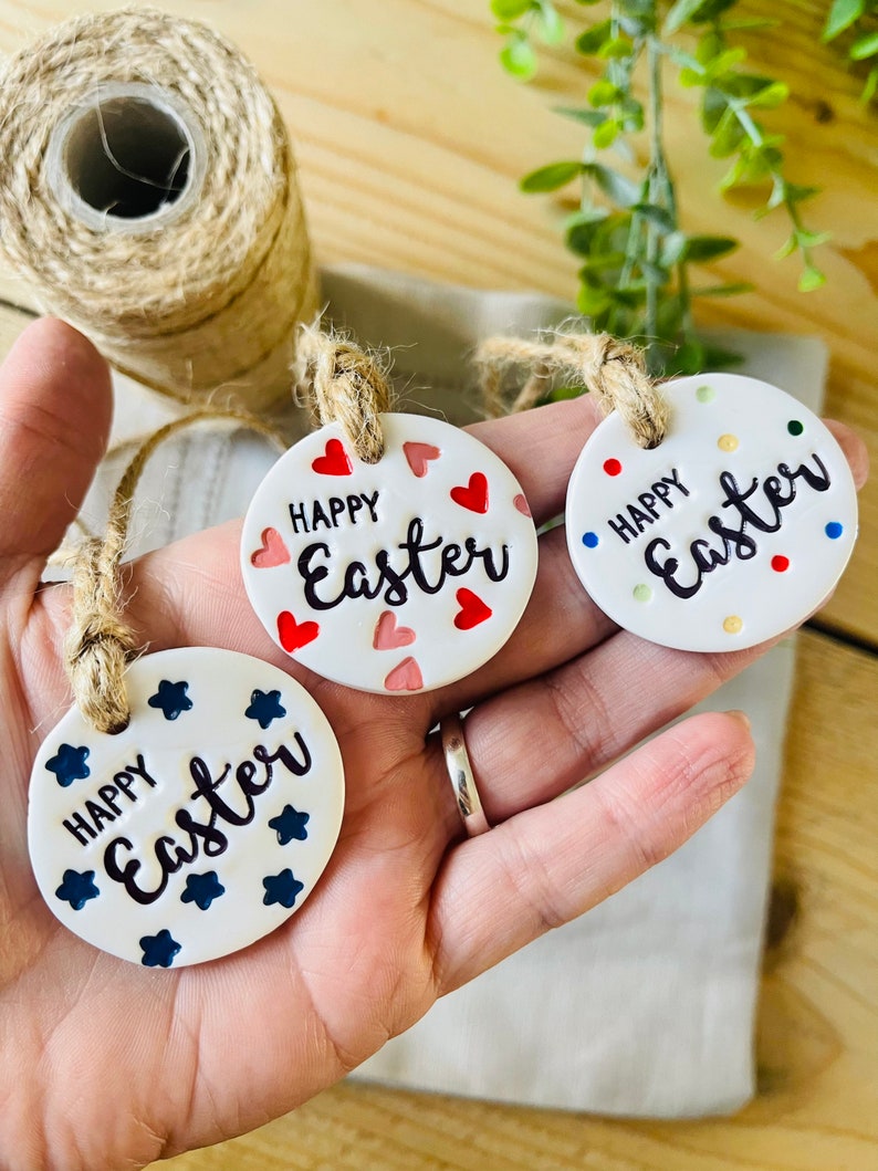 Handmade Easter Decoration / ornament spring, hearts, love, personalised, gift, Easter tree. image 1