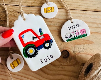 On The Farm - handmade, gift, personalised, Father’s Day, tractor, ornament.