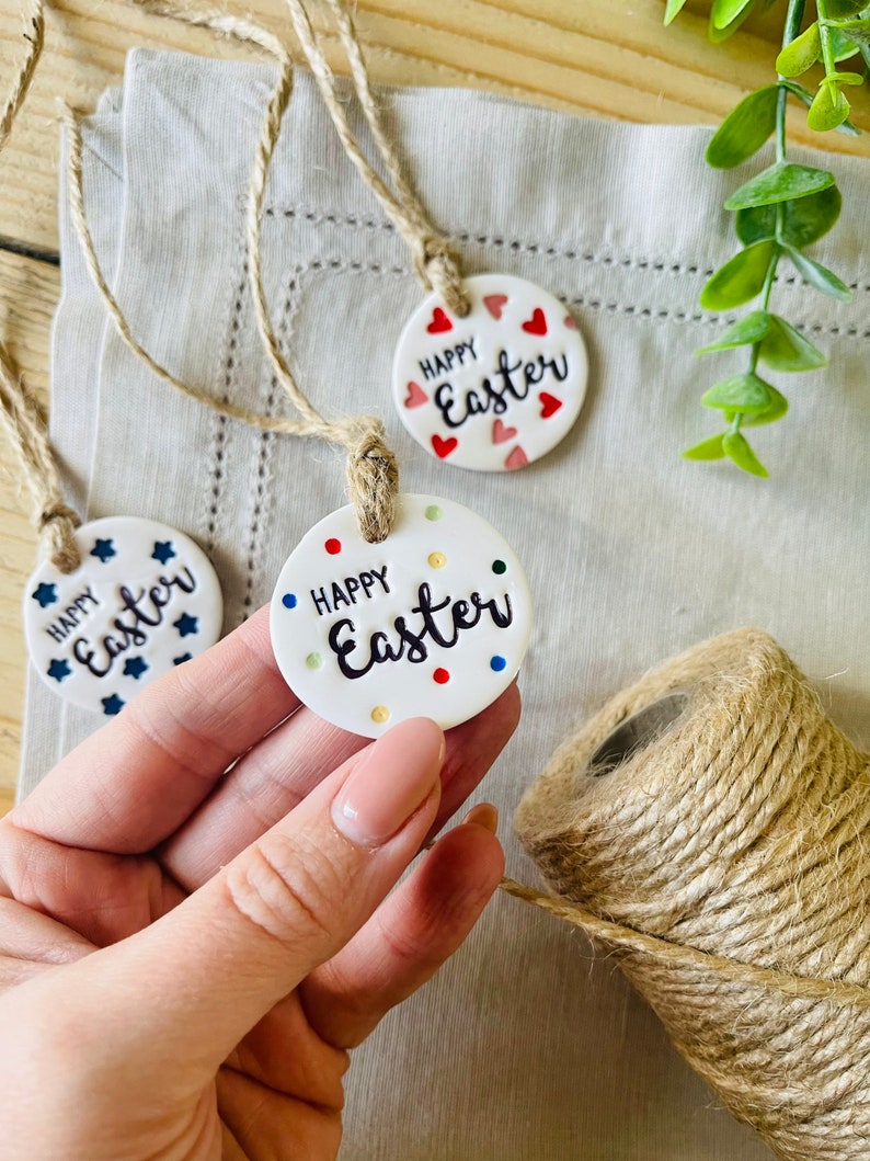 Handmade Easter Decoration / ornament spring, hearts, love, personalised, gift, Easter tree. image 4