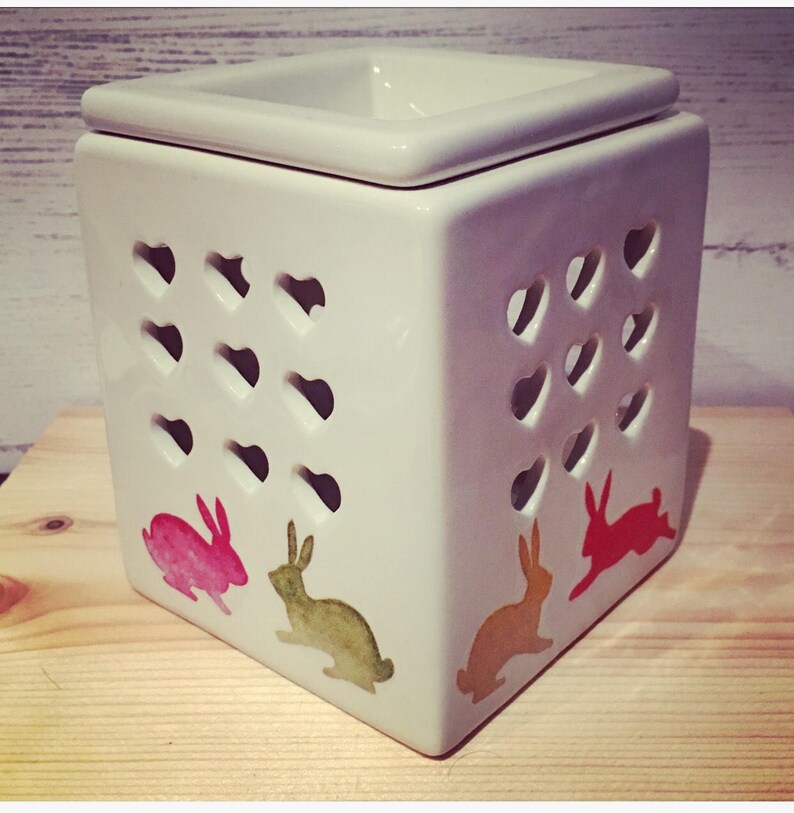 Hand decorated wax melt burner.