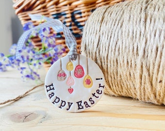 Handmade Clay Easter Decorations- personalised, Easter egg, gift, spring, Easter tree, twig tree.