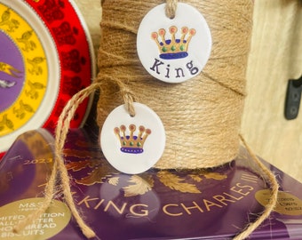 King Charles Coronation Inspired Decorations - handmade, personalised, gift, crown.