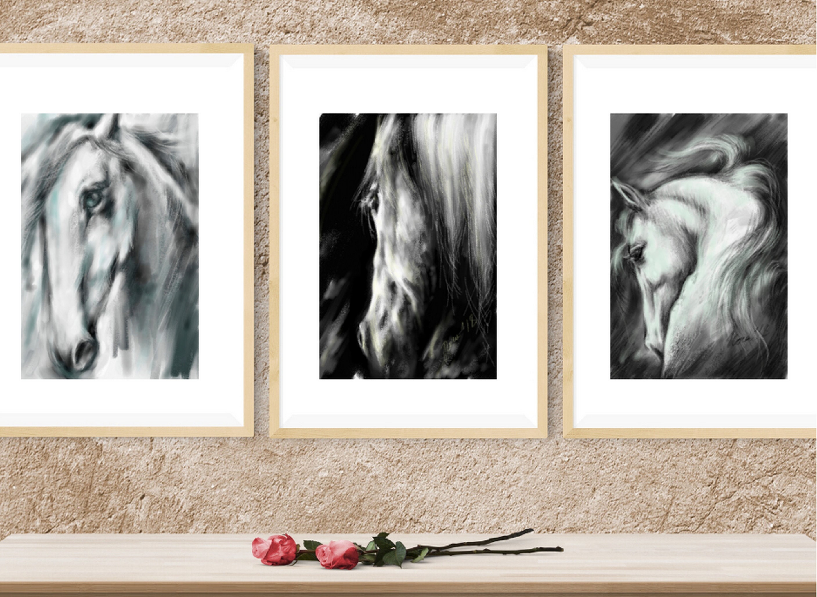 Pferd Dekor für Mädchen Zimmer Pferd Poster herunterladbare | Etsy