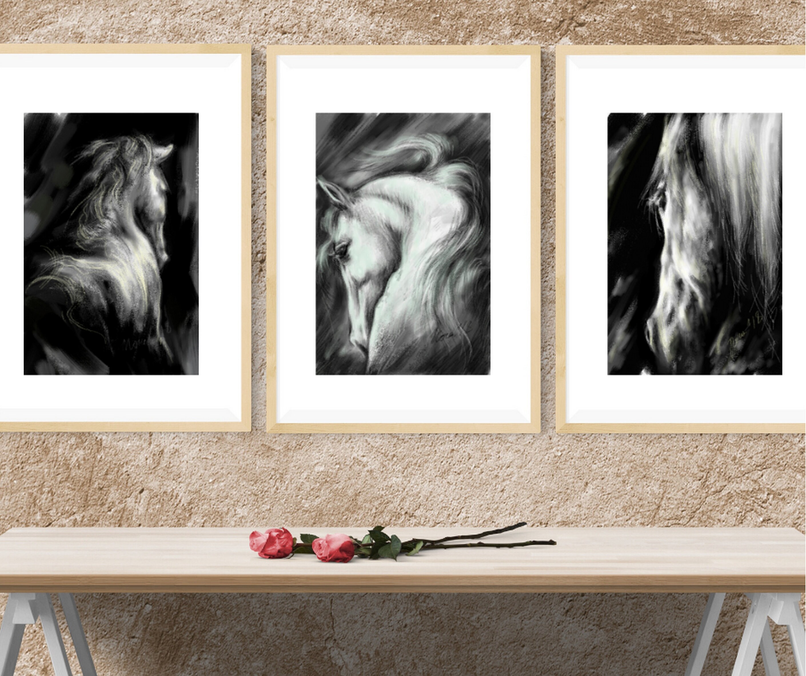 Pferd Dekor für Mädchen Zimmer Pferd Poster herunterladbare | Etsy